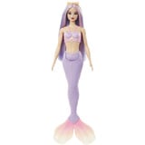 Barbie Dreamtopia - Zeemeerminpop - Lila haar en een paarse staart 