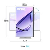 BenQ MA320U MacBook monitor voor allround professionals 31.5" 4K Ultra HD Zilver/zwart, 2x HDMI, 2x USB-C, 2x USB-A