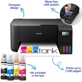 Epson EcoTank ET-2860 A4 multifunctionele Wi-Fi-printer met inkttank all-in-one inkjetprinter Zwart, Scannen, Kopiëren, inclusief tot 3 jaar inkt