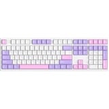HelloGanss HS108T GC09 RGB mechanisch toetsenbord Wit, US lay-out (QWERTY), Gateron Yellow, 100%, RGB leds, PBT Doubleshot keycaps, hot swap, 2,4 GHz / Bluetooth / USB-C