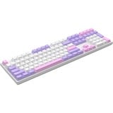 HelloGanss HS108T GC09 RGB mechanisch toetsenbord Wit, US lay-out (QWERTY), Gateron Yellow, 100%, RGB leds, PBT Doubleshot keycaps, hot swap, 2,4 GHz / Bluetooth / USB-C