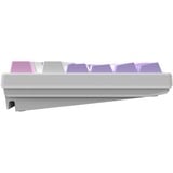 HelloGanss HS108T GC09, toetsenbord Wit/paars, US lay-out, Gateron Yellow, RGB leds, PBT Doubleshot keycaps, hot swap, 2,4 GHz / Bluetooth / USB-C