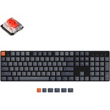 Keychron K5SE-G1, toetsenbord Zwart/grijs, US lay-out, Gateron Low Profile Mechanical Red, white leds, ABS, Bluetooth 5.1, hot swap