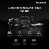 MOZA R3 + DD R3 + SR-P Lite voor pc bundel Zwart, Basis, stuur en pedalen