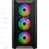 Montech XR Wood midi tower behuizing Zwart | 1x USB-A | 1x USB-C | RGB | Window