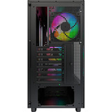 Montech XR Wood midi tower behuizing Zwart | 1x USB-A | 1x USB-C | RGB | Window
