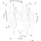 Neomounts by Newstar Select WL35S-850BL12 tv wandsteun bevestiging Zwart