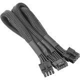 Thermaltake Sleeved PCIe Gen 5 Splitter kabel Zwart, 60cm