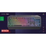 Trust GXT 836 Evocx RGB gaming toetsenbord Zwart, US lay-out (QWERTY), Membraan, 100%, RGB