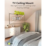 goobay Ceiling TV Mount Basic (M), 23 tot 55 inch plafondhouder Zwart