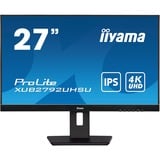 iiyama ProLite XUB2792UHSU-B5 27" 4K UHD monitor Zwart, 4K UHD, DVI, HDMI, DisplayPort, USB, Audio