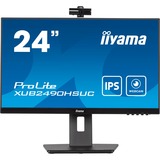iiyama Prolite XUB2490HSUC-B5 23.8" Monitor Zwart, Webcam, VGA, HDMI, DisplayPort, USB, Audio