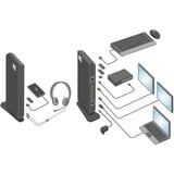 ACT Connectivity USB-C of USB-A Dual Monitor Docking Station Zwart