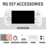 Anbernic RG 557 handheld game console Wit, 256 GB, Wi-Fi 6E, Bluetooth 5.3, Android 14 