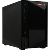 Asustor Drivestor 2 Pro Gen2 incl. 2x Red Plus 4 TB harde schijf nas Zwart, 2.5Gb-LAN, 3x USB-A