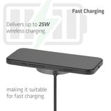 Club 3D CAC-3027 Qi2 25W draadloze oplader Zwart, Qi-gecertificeerd, MagSafe-compatibel, magnetisch pad