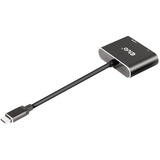 Club 3D MST hub USB3.2 Gen2 Type-C(DP Alt-Mode) to DisplayPort + HDMI 4K60Hz M/F Zwart
