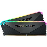 Corsair 16 GB DDR4-4000 Kit werkgeheugen Zwart, CMN16GX4M2Z4000C18, Vengeance RGB RT, XMP 2.0