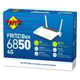 FRITZ! Box 6850 4G Edition International router Wit/rood, Mesh Wi-Fi, 4G/3G