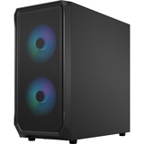 Fractal Design Focus 2 RGB TG Clear Tint midi tower behuizing Zwart | 2x USB-A | RGB | Window