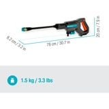 GARDENA AquaClean 24/18 V P4A solo drukreiniger Grijs/turquoise, 14800-55, Accu niet inbegrepen