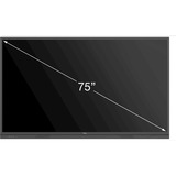 Optoma 3751RK 75" 4K Ultra HD Public Display Zwart, Ultra HD 4K, DisplayPort, HDMI, USB, Audio, Touchscreen, Android