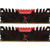 PNY 32 GB DDR4-3200 Kit werkgeheugen Zwart/rood, MD32GK2D4320016XR, XLR8, XMP
