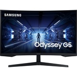 SAMSUNG Odyssey G5 C27G55TQBU 27" Curved gaming monitor Zwart, 1x HMDI, 1x DisplayPort, 144 Hz