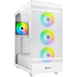 Sharkoon Rebel C50 White RGB midi tower behuizing Wit | 2x USB-A | 1x USB-C | RGB | Tempered Glass