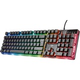 Trust GXT 835 Azor Illuminated Gaming Keyboard, Gaming toetsenbord Zwart, US lay-out, Membraam, RGB leds