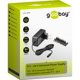 goobay Universele voeding 9V - 24V, Max. 24 W oplader Zwart, Incl. 7 stekkeradapters