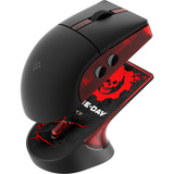 8BitDo Retro R8 Mouse - Gears of War: E-Day Zwart/rood, 50 - 26000 DPI, Bluetooth / USB-C / 2.4 GHz