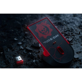 8BitDo Retro R8 Mouse - Gears of War: E-Day Zwart/rood, 50 - 26000 DPI, Bluetooth / USB-C / 2.4 GHz