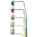 ACT Connectivity Netsnoer CEE 7/7 male (haaks) - C13 zwart 0,5 m kabel Zwart