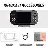 Anbernic RG 40XX H handheld game console Zwart, 64 GB + 64 GB SD, WIFI 5G, Bluetooth 4.2, Linux