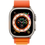 Apple Watch Ultra smartwatch 49mm, Oranje Alpine-bandje Large, Titanium, GPS + Cellular