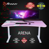 Arozzi Arena Gaming Desk - White Pink Wit/roze