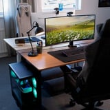 Arozzi Arena Nordico Sit/Stand Desk - Dark Walnut gaming desk Zwart