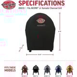 Char-Griller AKORN Jr. Kamado Grill cover beschermkap Zwart