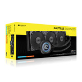 Corsair NAUTILUS 360 RS LCD CPU-vloeistofkoeler waterkoeling Zwart