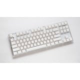 Ducky One 3 TKL Aura White, toetsenbord Wit, US lay-out, Cherry MX Red, ABS Double Shot, hot swap