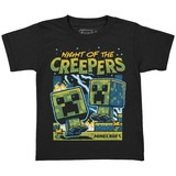 Funko Pocket Pop! and Tee: Minecraft - Blue Creeper Kids T-Shirt Zwart, Large