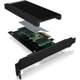 ICY BOX IB-PCI208-HS interface kaart Zwart