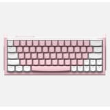 Iqunix EZ63 Pink Magnetic Switch Gaming HE Keyboard, gaming toetsenbord Wit/pink (roze), US lay-out, US-International, Gateron Magnetic Jade Pro, 60%, RGB, Double Shot PBT Keycaps