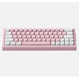 Iqunix EZ63 Pink Magnetic Switch Gaming HE Keyboard, gaming toetsenbord Wit/pink (roze), US lay-out, US-International, Gateron Magnetic Jade Pro, 60%, RGB, Double Shot PBT Keycaps