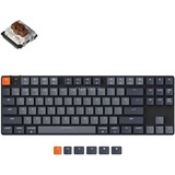 Keychron K1SE-D3 TKL, toetsenbord Zwart/grijs, US lay-out, Keychron Low Profile Optical Brown, White leds, ABS keycaps, Hot swap, Bluetooth 5.1