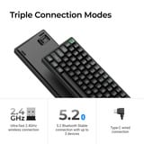 Keychron K2 Ultra 8K Wireless Custom Mechanical Keyboard Zwart, US lay-out (QWERTY), Keychron Apex Banana, 75%, RGB leds, OSA Double-shot PBT, USB-C | 2.4 GHz | Bluetooth 5.2