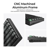 Keychron K2 Ultra 8K Wireless Custom Mechanical Keyboard Zwart, US lay-out (QWERTY), Keychron Apex Banana, 75%, RGB leds, OSA Double-shot PBT, USB-C | 2.4 GHz | Bluetooth 5.2