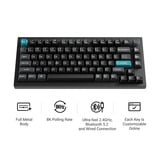 Keychron Q1 Ultra-M3 8K Wireless Custom Mechanical Keyboard Zwart, US lay-out (QWERTY), Keychron Silk POM Brown, 75%, 75%, RGB, Hot swap, 8K, 2.4 GHz / Bluetooth 5.2 / USB-C