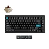 Keychron Q1 Ultra-M3 8K Wireless Custom Mechanical Keyboard, toetsenbord Zwart, US lay-out, Keychron Silk POM Brown, 75%, RGB, Hot swap, 8K, 2.4 GHz / Bluetooth 5.2 / USB-C
